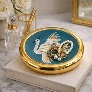 Waylande Gregory Bird Plate Hand Made in Peru Art Deco Studio Pottery